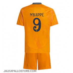 Real Madrid Kylian Mbappe #9 Vieraspaita Lapsille 2024-25 Lyhythihainen (+ shortsit)